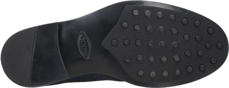 Tod's Blauwe Suède Enkellaarzen met Rubberen Zool