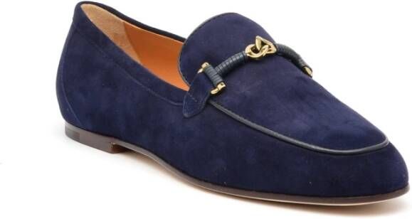 TOD'S Blauwe Suède Loafer Leren Zool Blue Dames