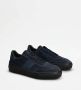 TOD'S Blauwe Suède Sneakers met Leren Inzetstukken Blauw Heren - Thumbnail 2