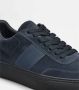 TOD'S Blauwe Suède Sneakers met Leren Inzetstukken Blauw Heren - Thumbnail 4
