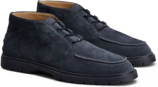 Tod's Blauwe Veterschoenen Ronde Neus