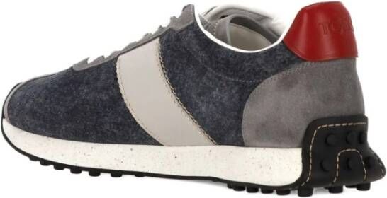 Tod's Blauwe Zijde Nylon Sneakers