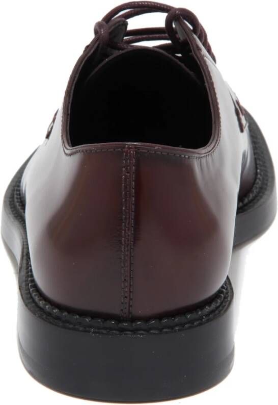 Tod's Bordeaux Derby Schoenen Made in Italy