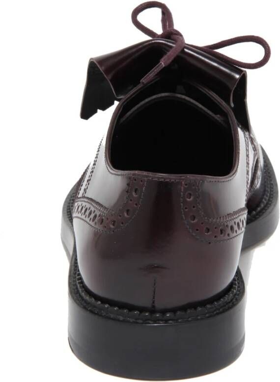 Tod's Bordeaux Fringe Schoenen Gemaakt in Italië