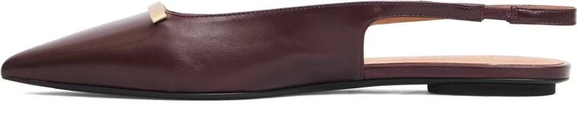 Tod's Bordeaux Leren Ballerina's