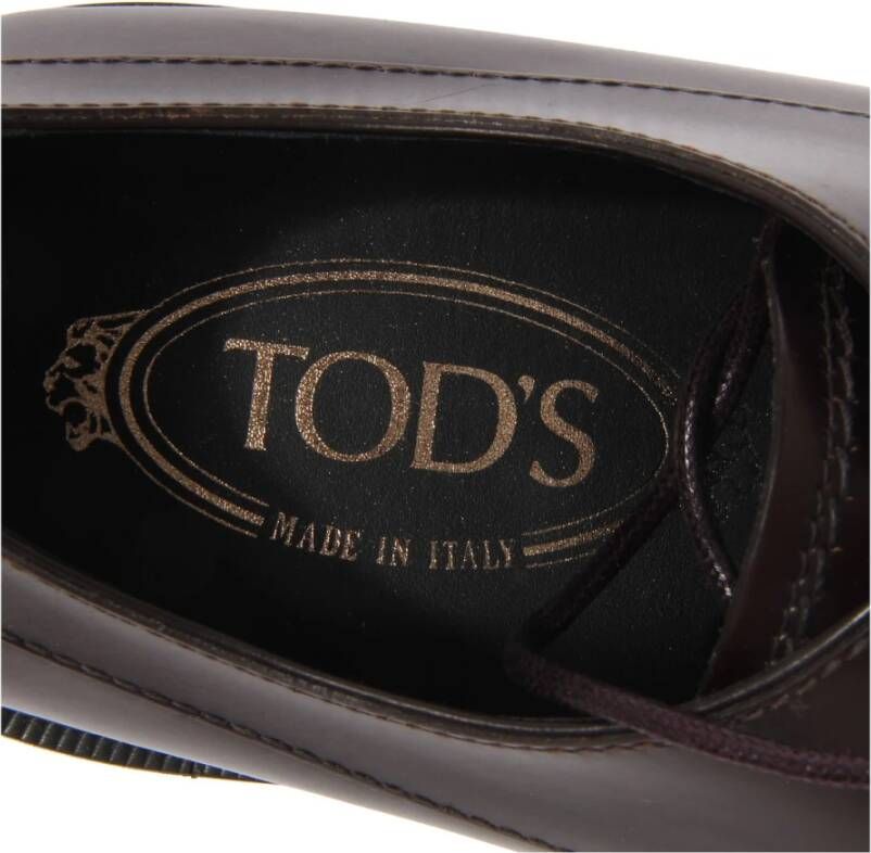 Tod's Bordeaux Leren Derby Schoen