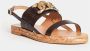 TOD'S Bruin Leren Ketting Sandalen Brown Dames - Thumbnail 2