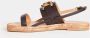 TOD'S Bruin Leren Ketting Sandalen Brown Dames - Thumbnail 3