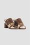 TOD'S Bruin leren sandalen met hak Brown Dames - Thumbnail 2