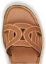 TOD'S Bruin leren sandalen met lagen Brown Dames - Thumbnail 3