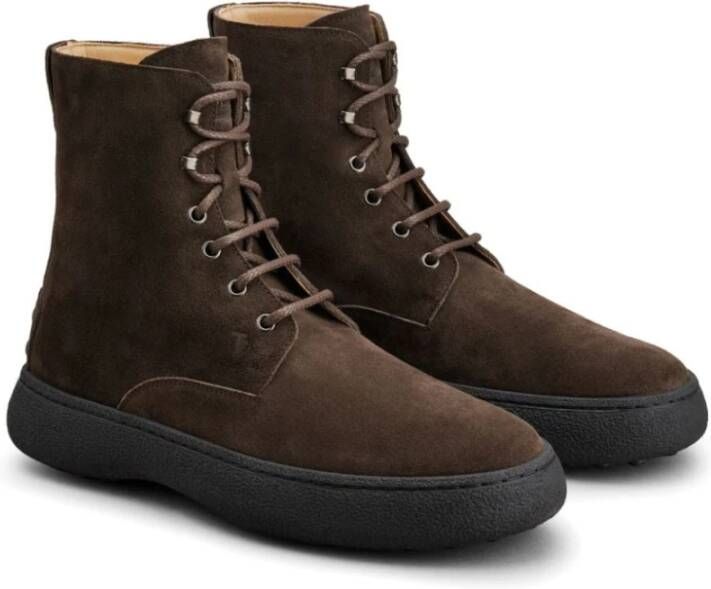 Tod's Bruin Leren Veterschoenen