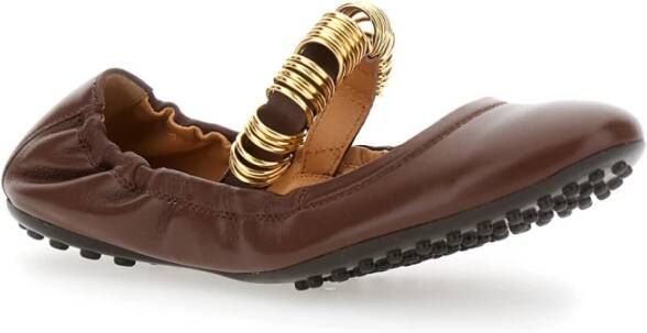 TOD'S Bruine Ballerina's met Decoratieve Ringen Brown Dames