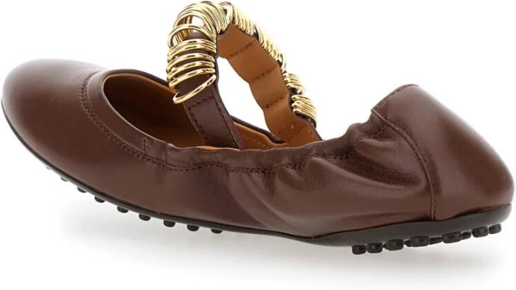 TOD'S Bruine Ballerina's met Decoratieve Ringen Brown Dames