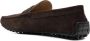 TOD'S Bruine Suède Platte Schoenen Geborduurd Logo Brown Heren - Thumbnail 3
