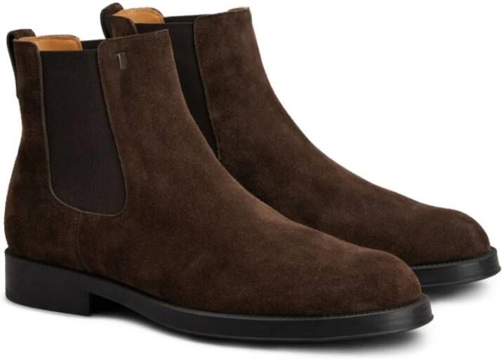 Tod's Bruine elastische zijpanelen laarzen