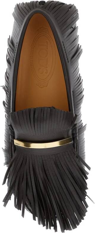 Tod's Bruine Leren Loafers met Franjes
