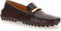 TOD'S Bruine leren loafers met logoplaquette Brown Dames - Thumbnail 2