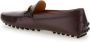 TOD'S Bruine leren loafers met logoplaquette Brown Dames - Thumbnail 3