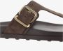 Tod's Bruine leren sandaal met metalen gesp - Thumbnail 2