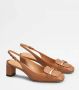 TOD&apos;S Pumps Dames Barretta Attacchi Maat: 38 Materiaal: Leer Kleur: Bruin - Thumbnail 2