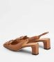 TOD&apos;S Pumps Dames Barretta Attacchi Maat: 38 Materiaal: Leer Kleur: Bruin - Thumbnail 3