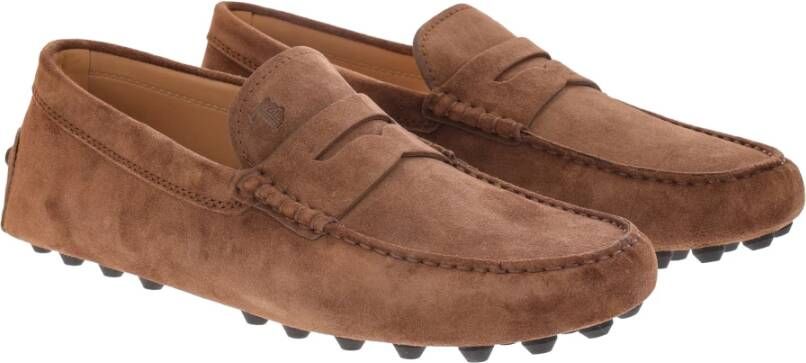 TOD'S Bruine Loafers Regular Fit Geschikt voor alle temperaturen 100% leer Brown Heren