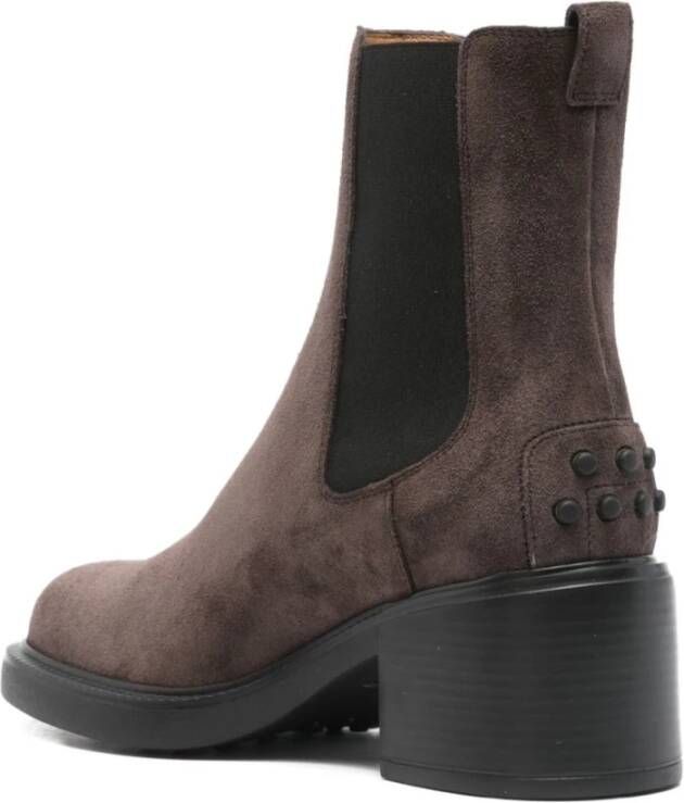 Tod's Bruine Suède Elastische Laarzen