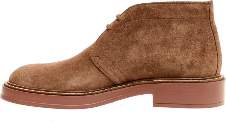 Tod's Bruine Suède Enkellaarzen Aw23