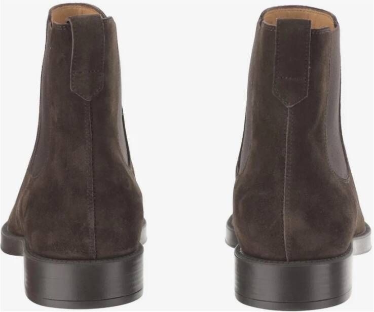 Tod's Bruine Suède Enkellaarzen Lage Hak