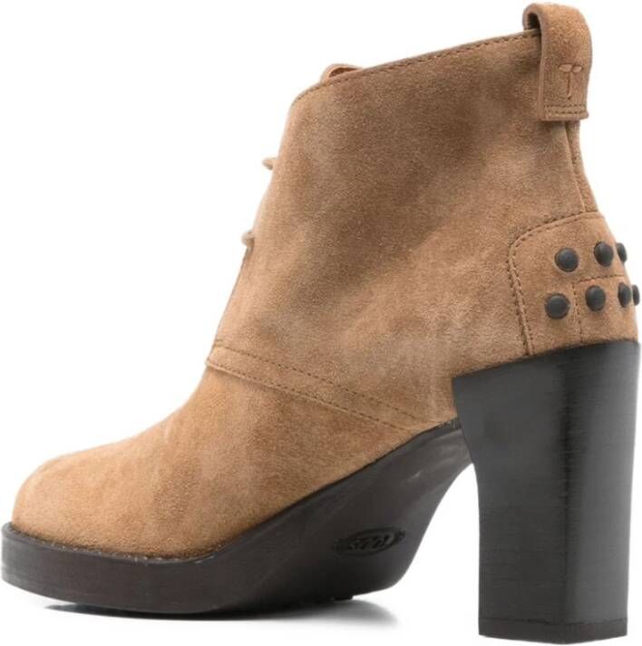 Tod's Bruine Suède Veterschoenen