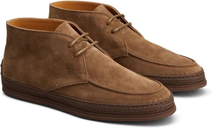 TOD'S Bruine Veterschoenen van Leer Brown Heren