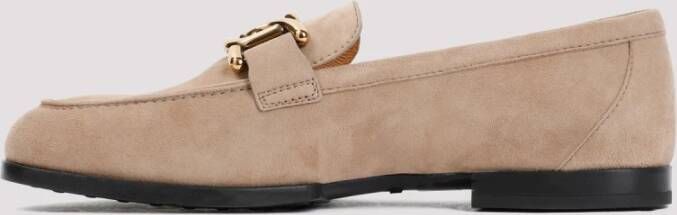 TOD'S Cappuccino Loafer Rubberen Zool Beige Dames