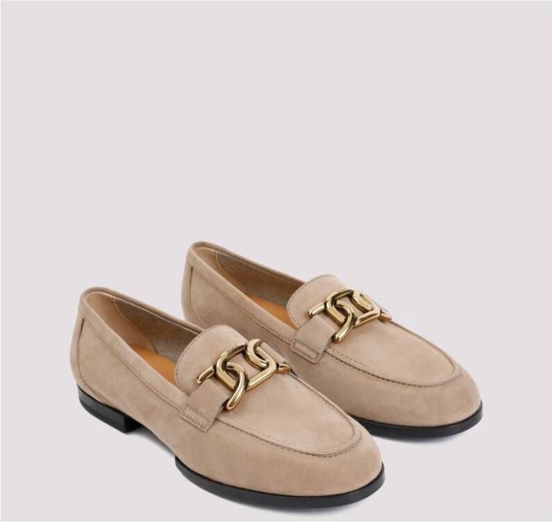 TOD'S Cappuccino Loafer Rubberen Zool Beige Dames