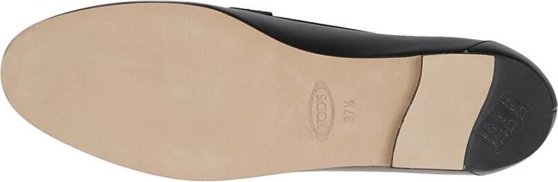 TOD'S Casual Leren Loafers Black Dames