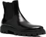 TOD'S Zwarte Leren Laarzen met Elastische Inzetstukken Zwart Heren - Thumbnail 3