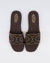 TOD'S Dames Leather Sandal Bruin Zwart Brown Dames - Thumbnail 9