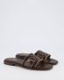 TOD'S Dames Leather Sandal Bruin Zwart Brown Dames - Thumbnail 10