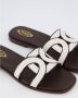 TOD'S Dames Sandal Leather Bruin White Dames - Thumbnail 12