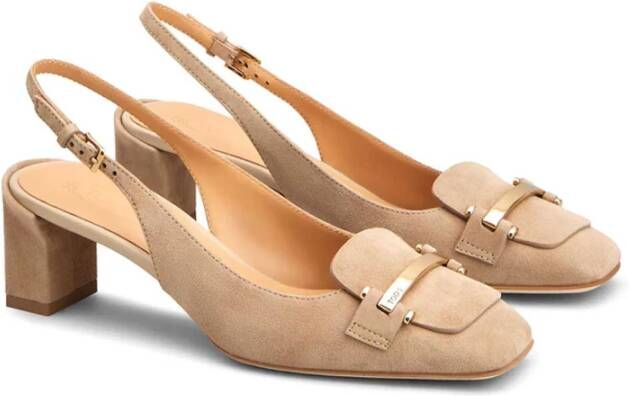 TOD'S Elegant Slingback Pumps Beige Dames