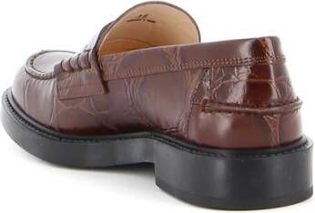 TOD'S Elegante Bruine Loafer Mocassins Brown Dames