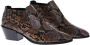 TOD'S Enkellaarsjes met Python Print en Schuine Hak Bruin Dames - Thumbnail 2