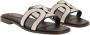 TOD'S Dames Sandal Leather Bruin White Dames - Thumbnail 4