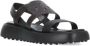 TOD'S Zwarte Rubberen Sandalen met Ketting Black Dames - Thumbnail 4