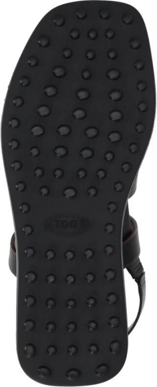 TOD'S Flat Sandals Black Dames