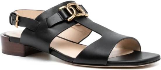 TOD'S Flat Sandals Black Dames