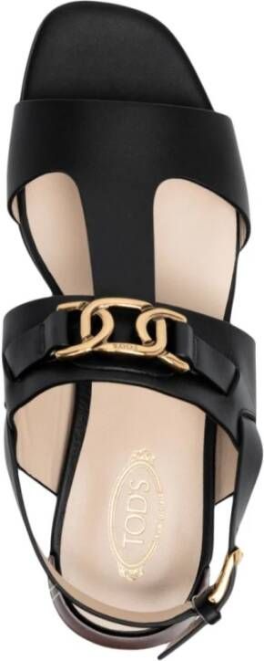 TOD'S Flat Sandals Black Dames