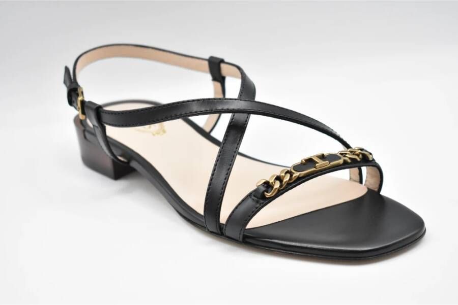 TOD'S Flat Sandals Black Dames