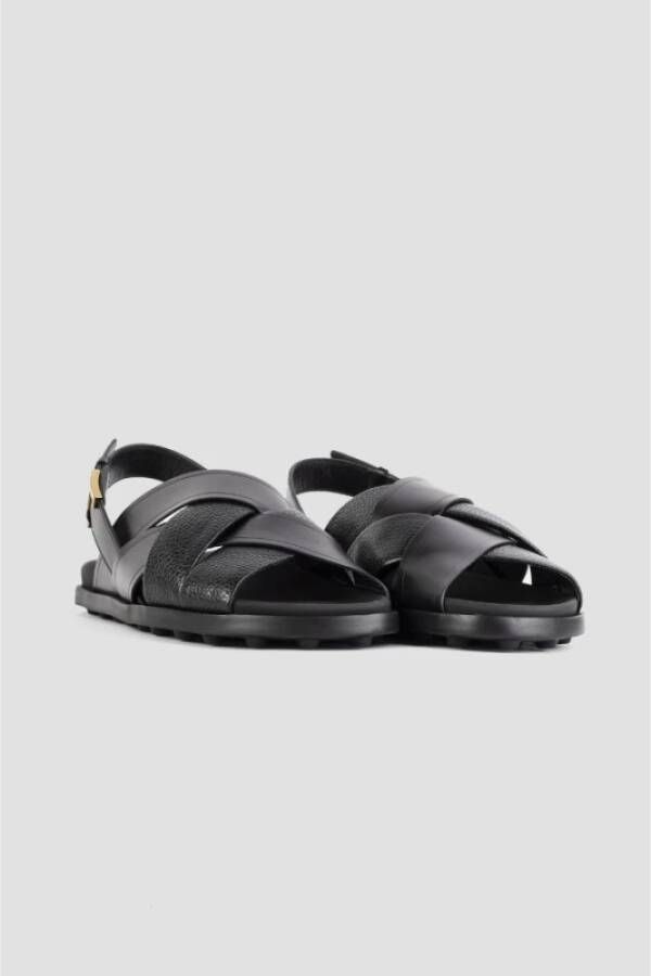 TOD'S Flat Sandals Black Dames