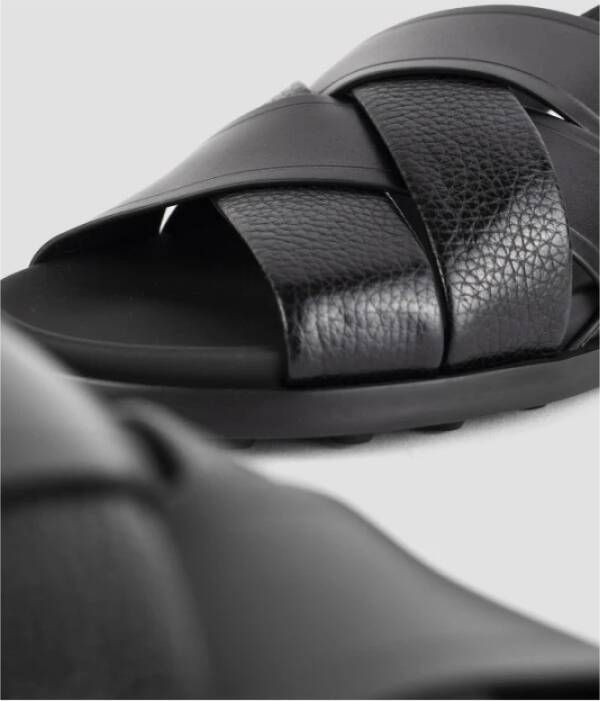 TOD'S Flat Sandals Black Dames
