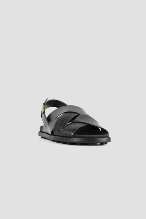 TOD'S Flat Sandals Black Heren